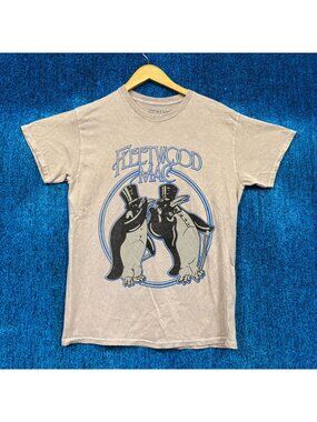Fleetwood Mac Penguins Rock Tan T-Shirt Size Medium